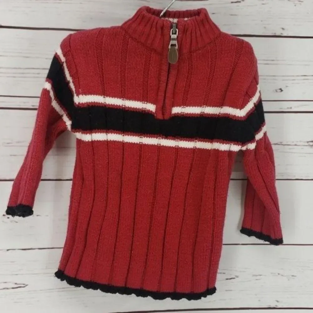 The Children's Place Infant Red and Black Sweater‎
